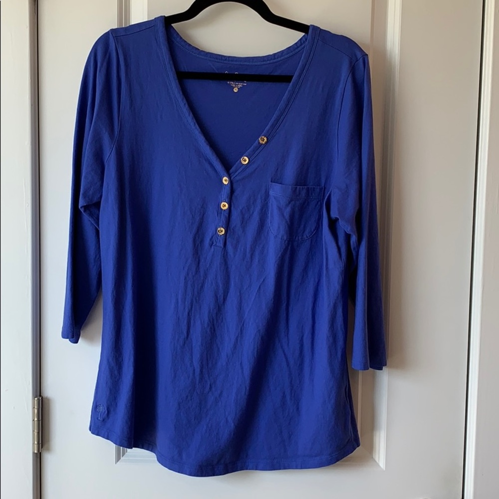 Lilly Pulitzer Blue Short Sleeve Top